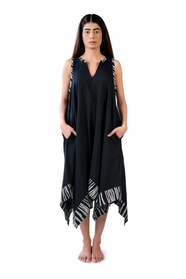 Khadi Midnight Handkerchief Dress